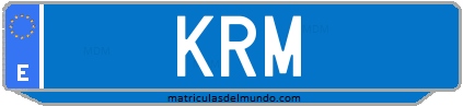 Matrícula de taxi KRM