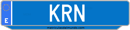 Matrícula de taxi KRN