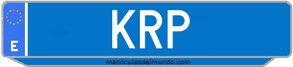 Matrícula de taxi KRP