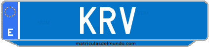 Matrícula de taxi KRV