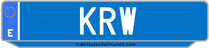 Matrícula de taxi KRW