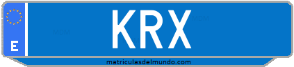 Matrícula de taxi KRX