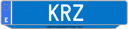 Matrícula de taxi KRZ