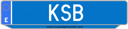 Matrícula de taxi KSB