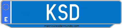 Matrícula de taxi KSD