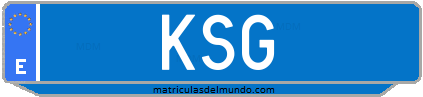 Matrícula de taxi KSG