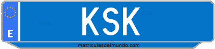 Matrícula de taxi KSK