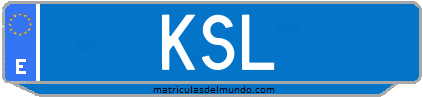 Matrícula de taxi KSL