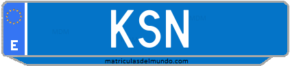 Matrícula de taxi KSN