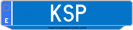 Matrícula de taxi KSP