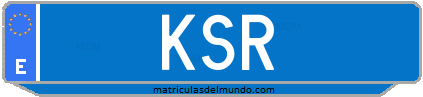 Matrícula de taxi KSR