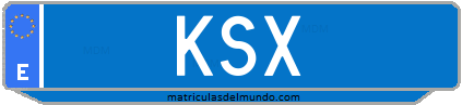 Matrícula de taxi KSX