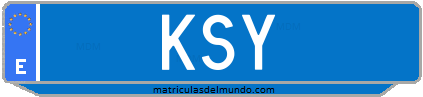 Matrícula de taxi KSY