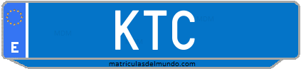 Matrícula de taxi KTC