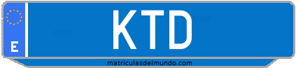 Matrícula de taxi KTD