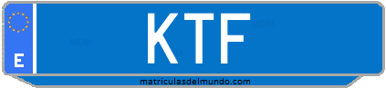 Matrícula de taxi KTF