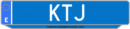 Matrícula de taxi KTJ