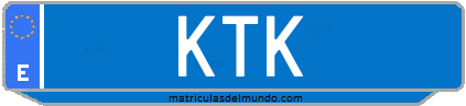 Matrícula de taxi KTK