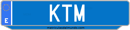 Matrícula de taxi KTM