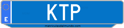 Matrícula de taxi KTP
