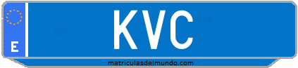 Matrícula de taxi KVC