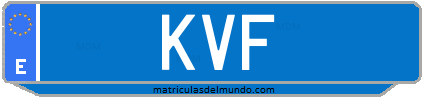 Matrícula de taxi KVF