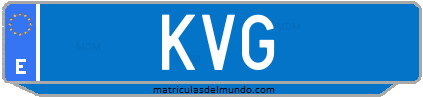 Matrícula de taxi KVG