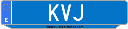 Matrícula de taxi KVJ