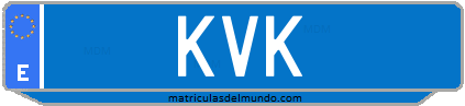 Matrícula de taxi KVK