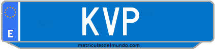 Matrícula de taxi KVP