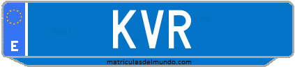 Matrícula de taxi KVR