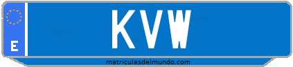 Matrícula de taxi KVW