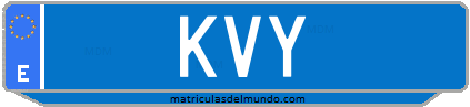 Matrícula de taxi KVY