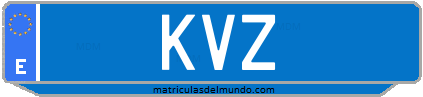Matrícula de taxi KVZ