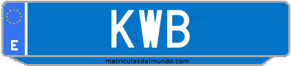 Matrícula de taxi KWB