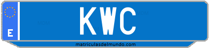 Matrícula de taxi KWC