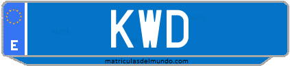 Matrícula de taxi KWD