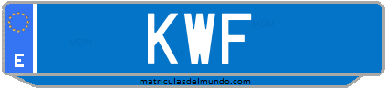 Matrícula de taxi KWF