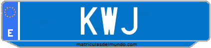 Matrícula de taxi KWJ