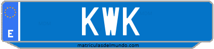 Matrícula de taxi KWK