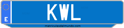 Matrícula de taxi KWL