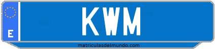 Matrícula de taxi KWM