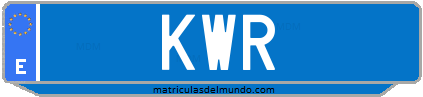 Matrícula de taxi KWR