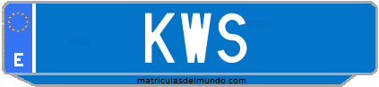 Matrícula de taxi KWS