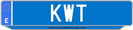Matrícula de taxi KWT