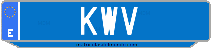 Matrícula de taxi KWV