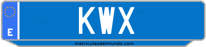 Matrícula de taxi KWX