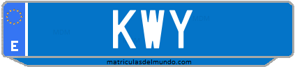 Matrícula de taxi KWY