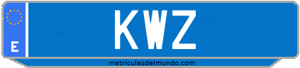 Matrícula de taxi KWZ