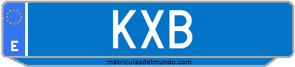 Matrícula de taxi KXB